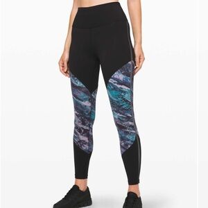 Lululemon Run to Reset Tight Leggings Black Multi